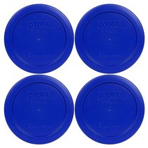 Pyrex 7200PC 2컵 카뎃 블루 라운드 플라스틱 식품 보관 뚜껑 4팩 4487373359, 4개