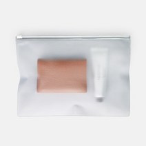 PVC 반투명 지퍼백 (10매) 3사이즈 여행 홍보 판촉 구디백 소분팩 슬라이드형 고리지퍼 파우치, 1묶음(10매)