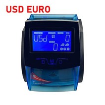 빠르고 정확한 머니 화폐 카운터 휴대용 돈 계산 기계 핸디 지폐 탐지기 USDE, Black, CN, 미국