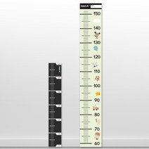 키즈토크 (1+1+1)귀엽쥐 방수형 키재기자, 파스텔 그린+북유럽 스타일 쥐 캐릭터