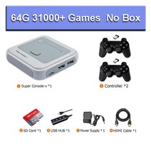 아케이드 박스 휴대용 비디오 게임 콘솔 클래식 레트로 33000/40000/50000 슈퍼 4K HD TV 프로젝터 모니터, CHINA, Super Console X_EU