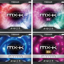 [티바] 에볼루션 MX-K / MX-K(H) / MX-K선수용 / MX-K(H)선수용 MXK 탁구러버, MX-K(H)(52.5도) 검정2.1mm