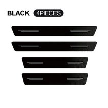 자동차 랩핑지 4pcs 자동차 스티커 도어 탄소 가죽 섬유 씰 플레이트 bmw 시트지, 검은색, 니스모를 위해
