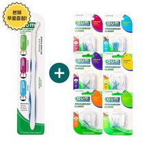GUM 검 605 치간칫솔 리필 8개입 514, 6개+본체1개증정, 1개