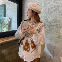 대학생옷 여자 여대생 고등학생 코디세트 연예인 튀긴 거리 정장 셔츠 스웨터 투피스 니트 코트 스타일 조끼 여성 트렌드 패션 외국 작은 남자