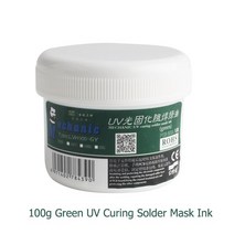 기계공 UV 솔더 마스크 잉크 BGA PCB 마더 보드 페인트 파란색 빨간색 노란색 흰색 녹색 오일 용접 플럭스 부식성 아킹 방지, 100g Green