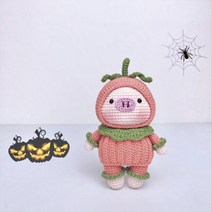 코바늘 인형뜨기 돼지 DIY 취미 할리 토끼 코바늘뜨기 기초 뜨개질, J개