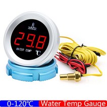 디지털 2 ;52mm 0-190ohm 연료 게이지 수온 측정기 센서 1/8 NPT 오일 압력 전압계 9-35V 범용 자동차 차량, 01 Water Temp Gauge