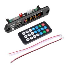 블루투스 5.0 자동차 9V 오디오 앰프 MP3 플레이어 모듈 12V 디코더 보드 FM 라디오 TF USB 3.5 Mm AUX 수신기 키트, [01] Color Screen
