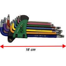 쟁구네 무지개 육각 볼 렌치 접렌치 9pc 세트, 2. 무지개 별렌치 9pc