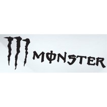 몬스터 스터커 할큄 차량 본넷 스쿠터 IG K3 앞범퍼 캐스퍼 기스커버 스크래치보완 스포티지 카니발 운전석 투싼 더뉴K5 스타렉스 올란도 조수석문 YF, 블랙, 소형