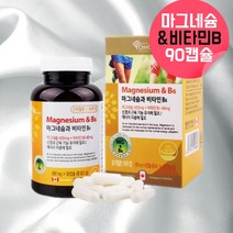 마그네슘과 비타민b6 산화마그네숨 글리신마그네슘 구연산마그네슘 고함량마그네슘 고용량마그네슘 먹는마그네슘 눈떨림마그네슘 눈꺼풀떨림 임신초기마그네슘 임신준비 약 3개월, 90캡슐, 1, 90캡슐