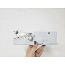 리빙스테디 가정용 간편하게 수선 핸드 미싱기 편리한 미니 재봉틀, 화이트, 화이트