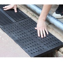 우수 받이 선홈통 유공관 엔지니어링 플라스틱 지연 하수도 그리드 거터 웰 커버 레인 그레이트 그릴 둥근, 09 Size 490X200X40mm