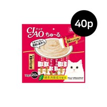 이나바 챠오츄르 참치 해물믹스 20P X 2봉 대용량 고양이 간식 캔