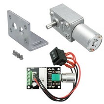 저속 모터 소형 모타 감속기 전기베이스 감속 기 브래킷 세트 속도 컨트롤러, 12V 90rpm, 패키지 A