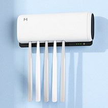 메이스 무선 칫솔 살균기 소독기 건조기 전동 UV 자외선 휴대용, 금이온 칫솔 4개입_블루