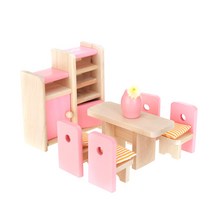 STK 인형 집 가구 미니어처 보육 요람 침대 아이 방 욕실 세트 accs, 담홍색