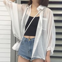 나루니(NARUNI) 여성블라우스셔츠 쉬폰셔츠 여름셔츠 얇은셔츠 비침셔츠 예쁜셔츠 여름 가을 봄 깔끔한 심플한