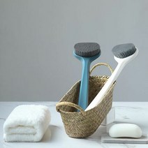 편안한 그립감과 피부 저자극 타원형 목욕 브러쉬, 단품, 색상:2.그린