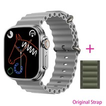 (에서 선박 us) 원래 49mm IWO 스마트 워치 WS18 울트라 시리즈 8 남자 여자 NFC IP68 방수 블루투스 전화, 23 Add 1 nylon_01 49mm