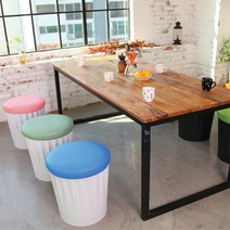 튼튼한 수납의자 식당 폭신한 쿠션 화분대용 플라스틱, 2.수납의자 블랙(블루쿠션)