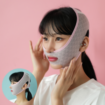 [타이니핏 마법밴드] 브이라인 V라인 리프팅밴드 얼굴압박밴드 돌출입 무턱 이중턱 팔자 땡기미 땡김이, 2개