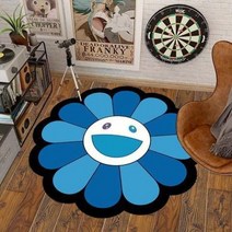 1인 2인 자취 협탁 보조 사이드 미니 개성 독특 신기 패셔너블한 클로크룸 소프트 카펫 모던하고 심플한 침실 침대 옆 장식 러그 가정 방 해바라기 얼룩 방지, 80.H  Custom Contact us
