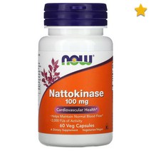 Now Foods Nattokinase 나우푸드 나토키나제 나토키나아제 100mg 60정, 기본