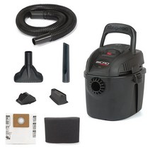 Shop Vac 2021005 마이크로 습식 건식 진공청소기 3.8L(1갤런) 3.8cm(1 1/4인치) x 1.2m(4피트) 호스 50CFM (1팩), Micro Wet Dry Vacuum