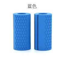 덤벨 그립 1쌍 두꺼운 바벨 조절 가능한 핸들 케틀벨 팻 그립 역도 지지대 실리콘 12.7x5cm, 푸른, 12.7cmx5cm