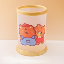 펜트레이 아크릴 원목 볼펜 연필꽂이 서리로 덥은 PP DIY 펜 홀더 만화 스타일 컨테이너 문구 학생 학교 사, 02 2