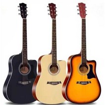 어쿠스틱 초보자 기타 티칭 통기타입문 클래식 포크, 선셋 컬러 기타 티칭  41인치