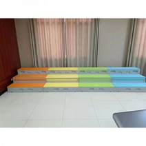 합창단상 시상대 단상 무대 계단식 접이식 연단 조립, 초록색