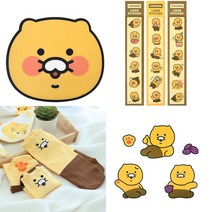 카카오프렌즈 춘식이 마우스패드 스티커 양말 굿즈 정품모음 춘식이 문구, 07.춘식이 단목 배색양말