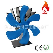 화목난로 연통 캠핑 가정용 화덕 소각로6Blade Heat Powered Stove Fan Mini Fireplace Log Wood Burner Ec, 08 YL605 H
