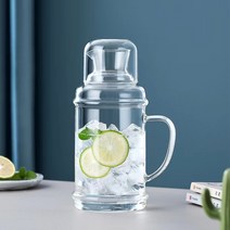 Younimu 대용량 내열 투명 냉수주전자 유리주전자, 1100ML
