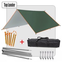 돔쉘터 육각 옥타곤 장박 텐트 캠핑쉘터 5x3m 4x3m awning with pole, 초록, 3x5m 알루미늄 극