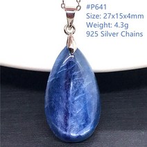 고급팬던트 이쁜목걸이천연 블루 Kyanite 크리스탈 펜던트 여성을 위한 레이디 남자 힐링 러브 럭 선물 고
