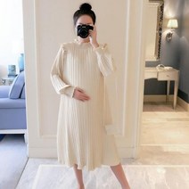 만삭촬영 임산부드레스 임부복 출산 드레스 쉬폰 주름 긴 임신 캐주얼 느슨한 의류 임산부 패션 플러스 사이즈