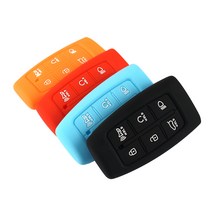 리미트 제네시스 GV80 G80 6버튼 스마트키 실리콘 차키 케이스 키링 키홀더 VA-S47, 오렌지