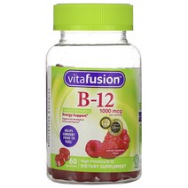 비타퓨전 B-12 1000mcg 라즈베리 구미, 60개입, 1개