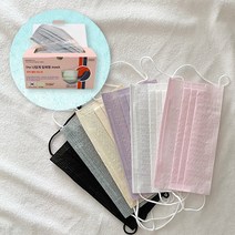 한지 필터 컬러 마스크 중 대형 50매 비말차단 여름 병원 약국 건강 미세먼지 방역 귀 안아픈 덴탈 블랙 핑크 회색 운동 마스크