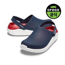 크록스 크록스 라이트라이드 클로그 남자 여자 샌들 슬리퍼 네이비페퍼 204592-4CC