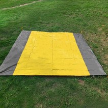 캠핑매트리스 휴대용매트리스 에어매트리스 비치 담요 방수 포켓 매트 2x2.1m/ 2x1.4m 접이식 캠핑 매트리, 05 yellow_01 200x140cm