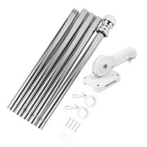 깃봉 2m 태극기 국기 국기봉 미니 깃대봉 꽂이 가정용 봉 깃대 다기능 차량용 게양대 홀더가있는 세트 조정 가능한 벽걸이 형 브래킷 벽 깃발 홀더 액세서리가있는 베이스, 없음