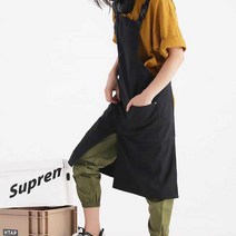 앞트임 공방 목공 애견 미용 화방 앞치마, 블랙