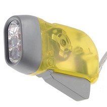 3 LED 핸드 프레스 손전등 플래시 라이트 발전기 크랭크 파워 핸드 프레스 캠핑 램프 라이트 야외, 03 1PC Yellow