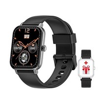 Smart Watch for Women Men - Thermometer Oximeter (SpO2) Calo, Black