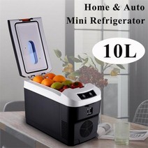 10L 자동차 홈 미니 냉장고 냉장고 DC12/24V 냉동고 쿨러 히터 따뜻한 신선한 자동차 홈 피크닉 캠핑 AC110/220V, EU Plug